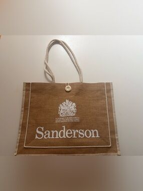 Sanderson Brown Jute Tote Bag -